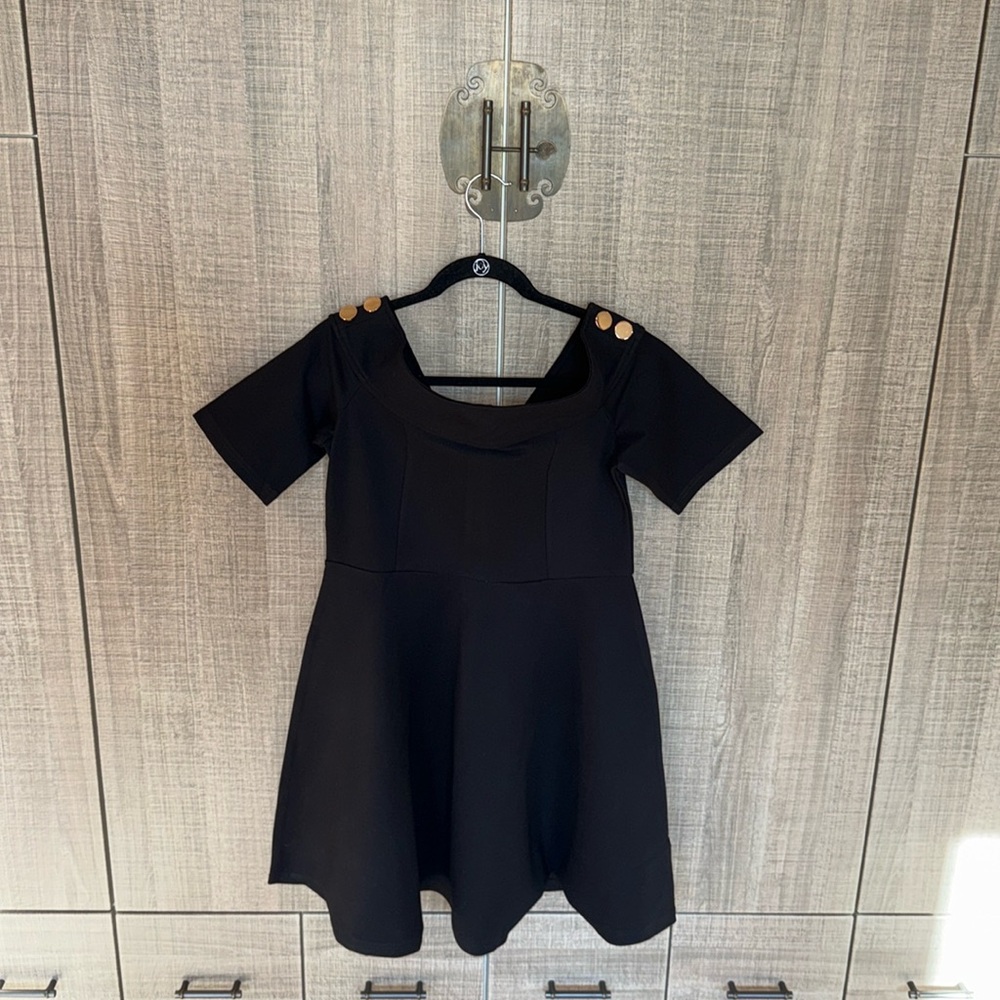 Karen‎ Millen Ponte Rivet Detail Bardot Jersey Skater Dress